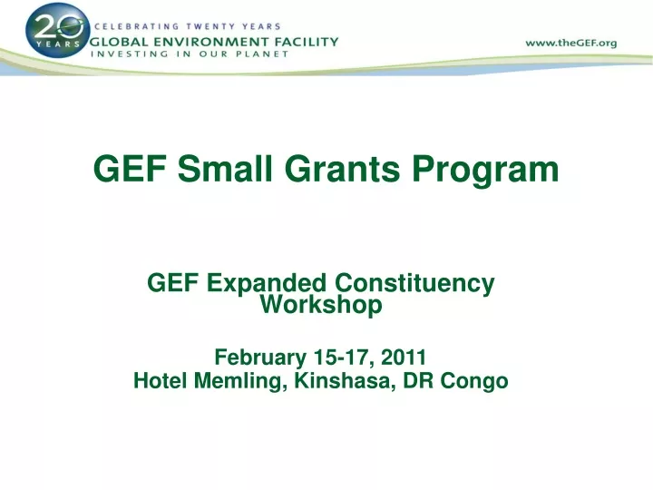 gef small grants program