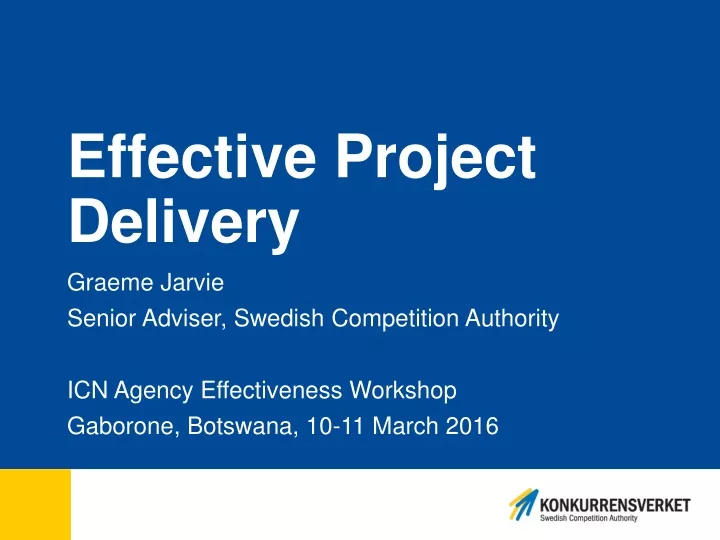 effective project delivery