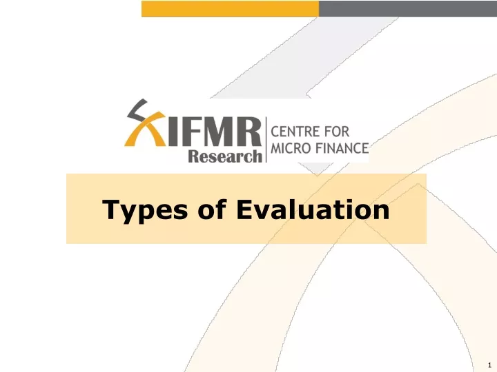 types of evaluation