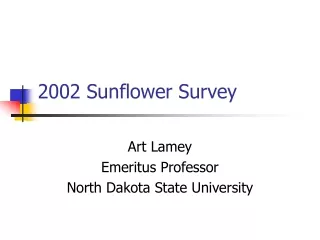 2002 Sunflower Survey