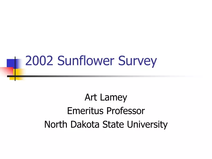 2002 sunflower survey