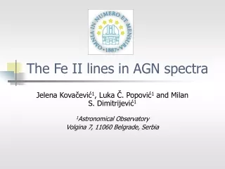 The Fe II lines in AGN spectra