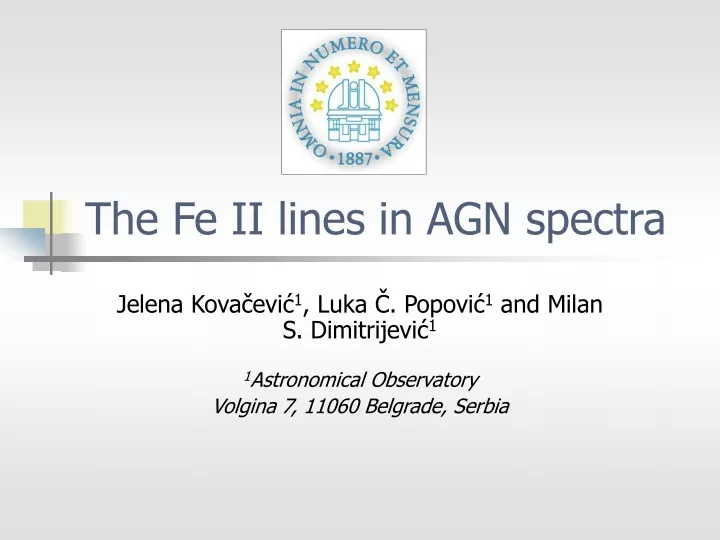 the fe ii lines in agn spectra
