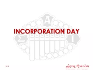 INCORPORATION DAY