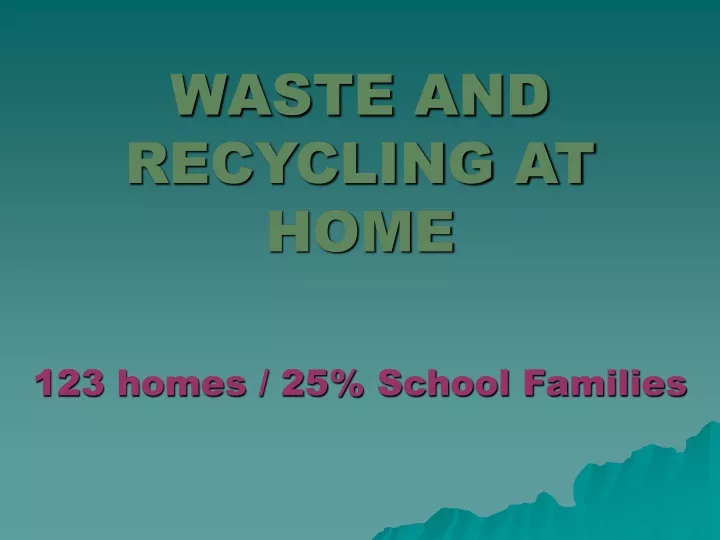 waste and recycling at home