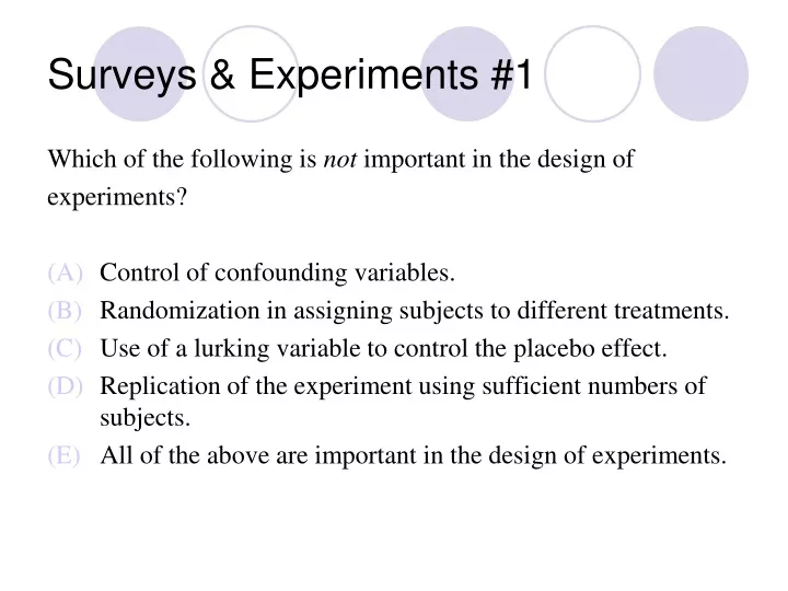 surveys experiments 1
