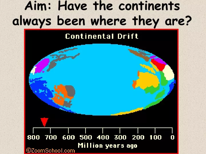 aim have the continents always been where they are