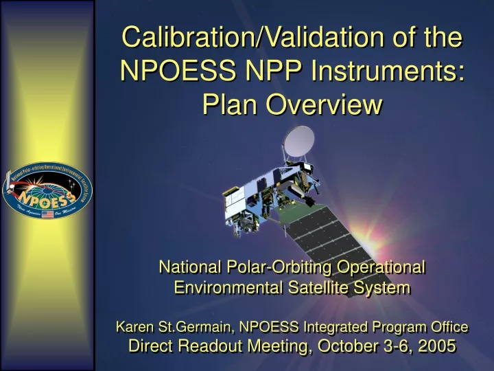 calibration validation of the npoess