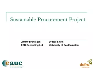 Sustainable Procurement Project