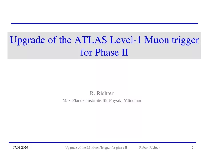 upgrade of the atlas level 1 muon trigger for phase ii