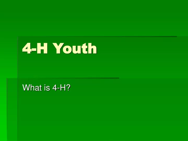 4 h youth