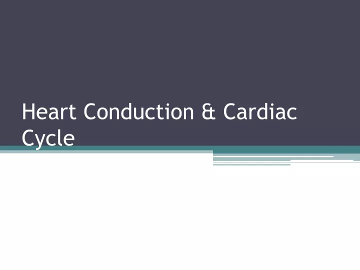heart conduction cardiac cycle