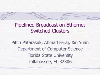 Pipelined Broadcast on Ethernet Switched Clusters