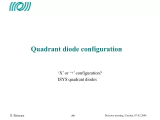 Quadrant diode configuration
