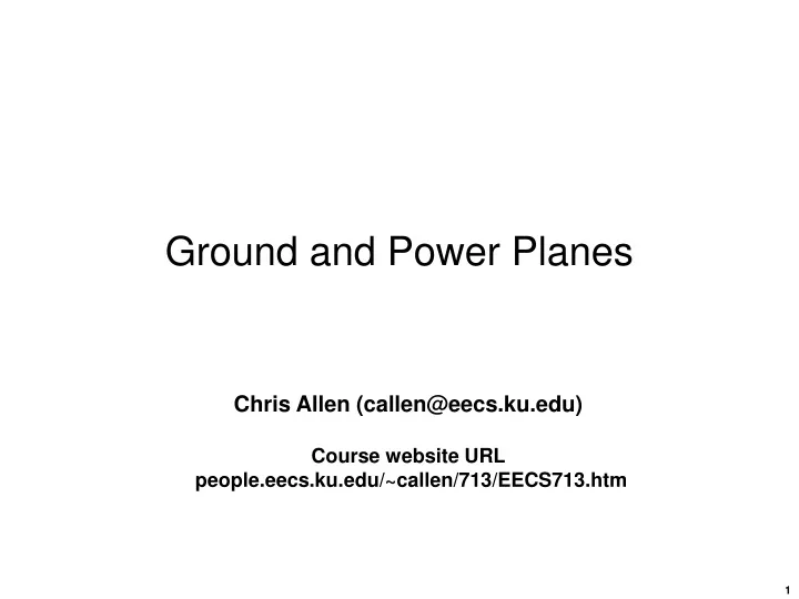 ground and power planes