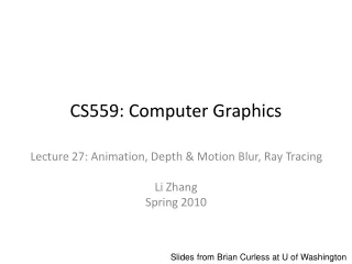 CS559: Computer Graphics