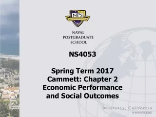 NS4053 Spring Term 2017 Cammett: Chapter 2 Economic Performance  and Social Outcomes
