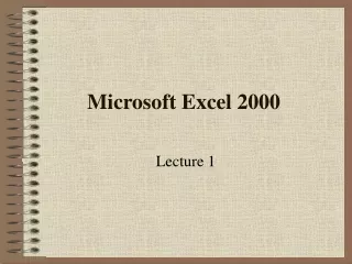 Microsoft Excel 2000