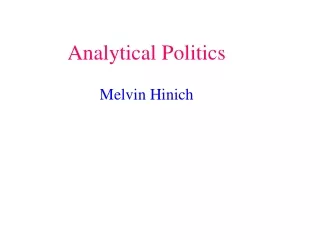 Analytical Politics