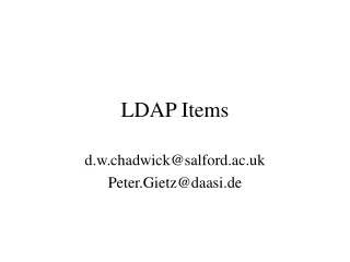 LDAP Items