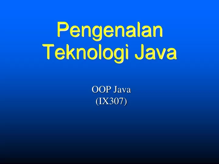 oop java ix307