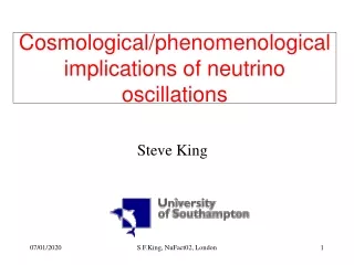 Cosmological/phenomenological implications of neutrino oscillations