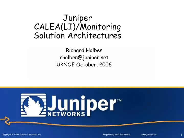 juniper calea li monitoring solution architectures