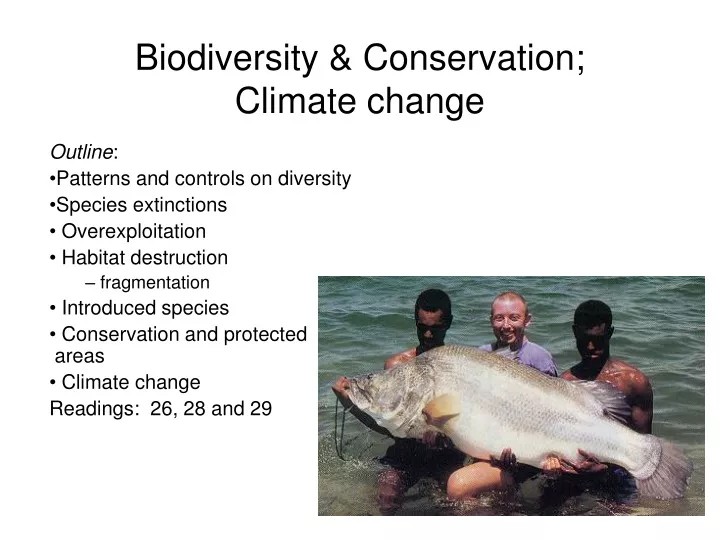 biodiversity conservation climate change