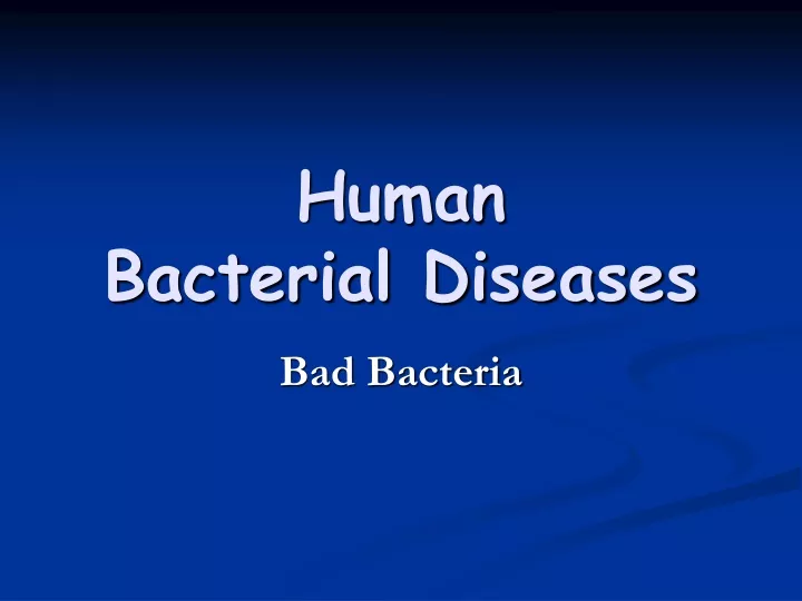 human bacterial diseases