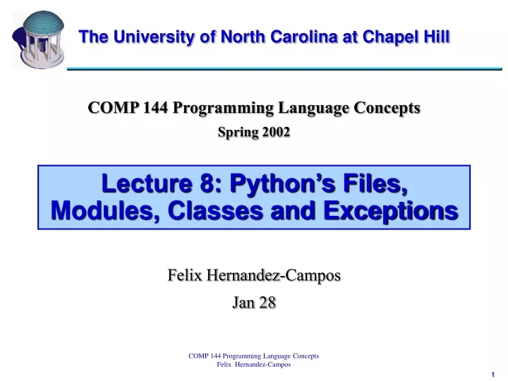 lecture 8 python s files modules classes and exceptions