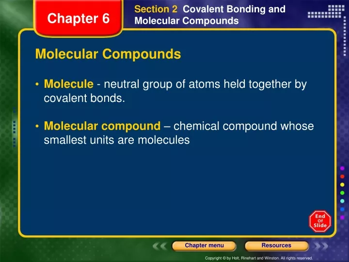 section 2 covalent bonding and molecular compounds