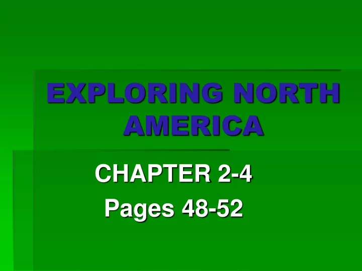 exploring north america