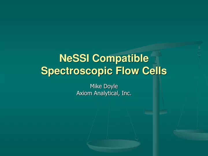 nessi compatible spectroscopic flow cells