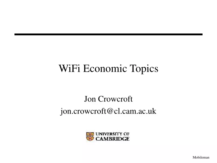 wifi economic topics