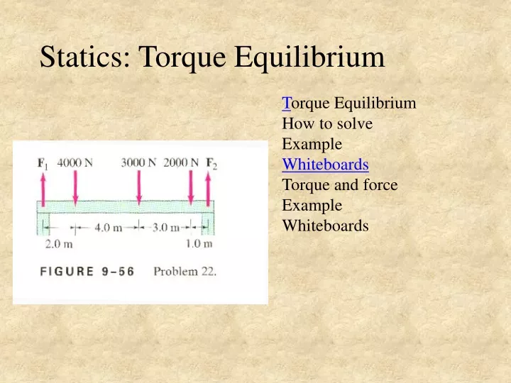 statics torque equilibrium