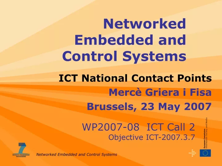 networked embedded and control systems