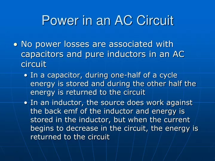 power in an ac circuit