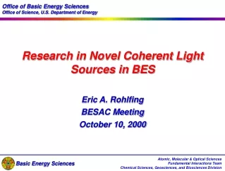 Research in Novel Coherent Light Sources in BES