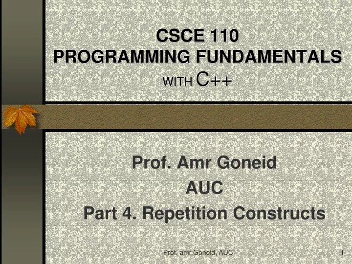 csce 110 programming fundamentals with c