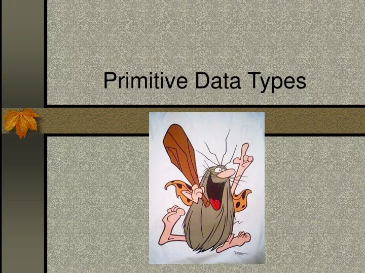 primitive data types