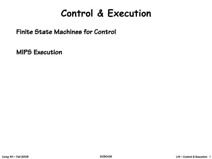control execution