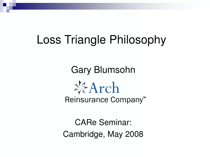 loss triangle philosophy