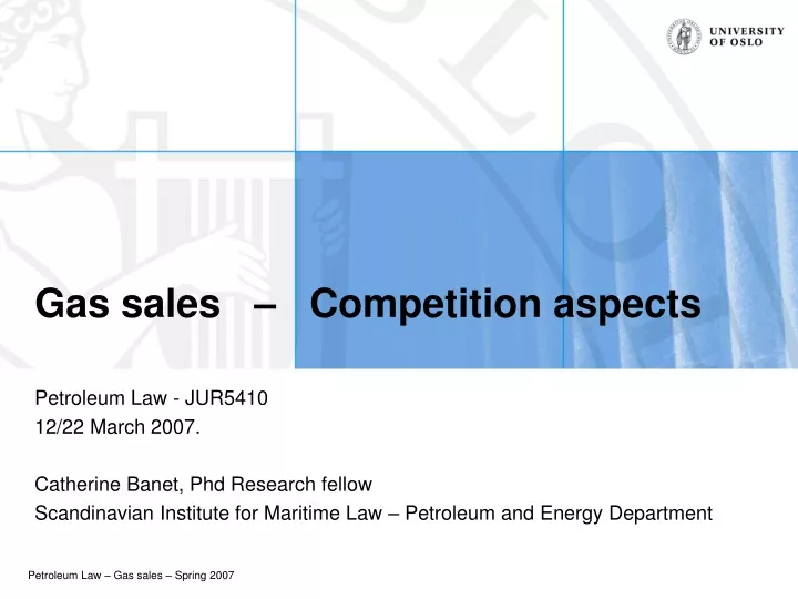 gas sales competition aspects