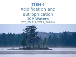ITEM 4  Acidification and eutrophication ICP Waters ECE/EB.AIR/WG.1/2010/6