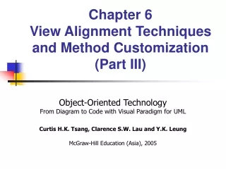 Chapter 6 View Alignment Techniques and Method Customization (Part III)
