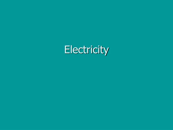 electricity