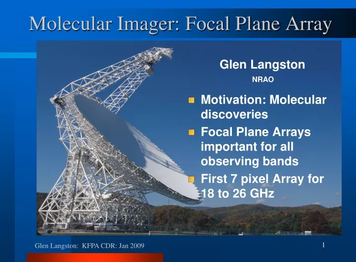 molecular imager focal plane array
