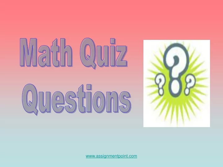 math quiz questions