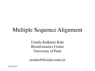 Multiple Sequence Alignment