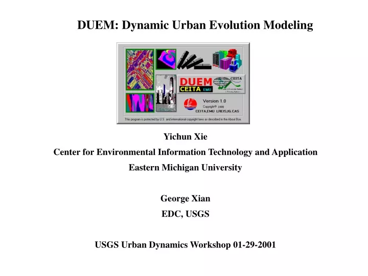duem dynamic urban evolution modeling